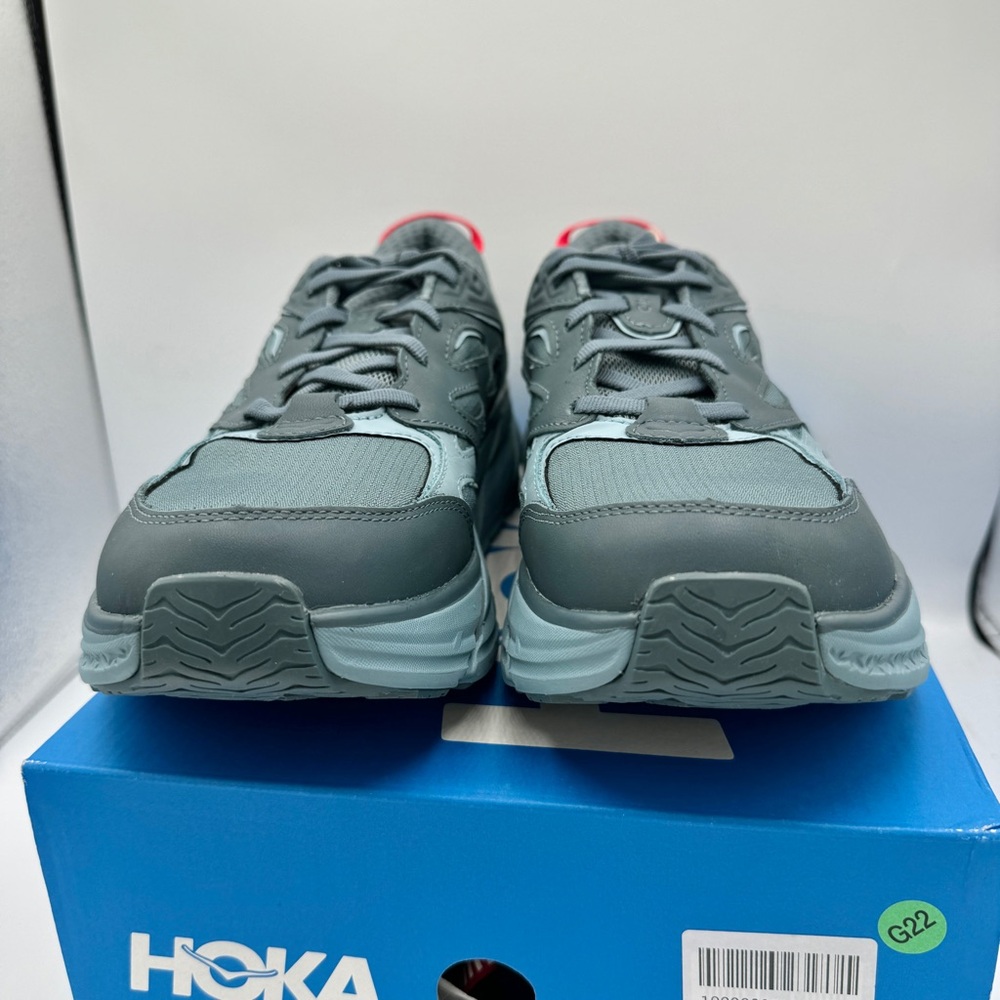 NWT Hoka Clifton Leather Gore-Tex Waterproof Unisex Goblin Stone Blue GBSB - Picture 14 of 16